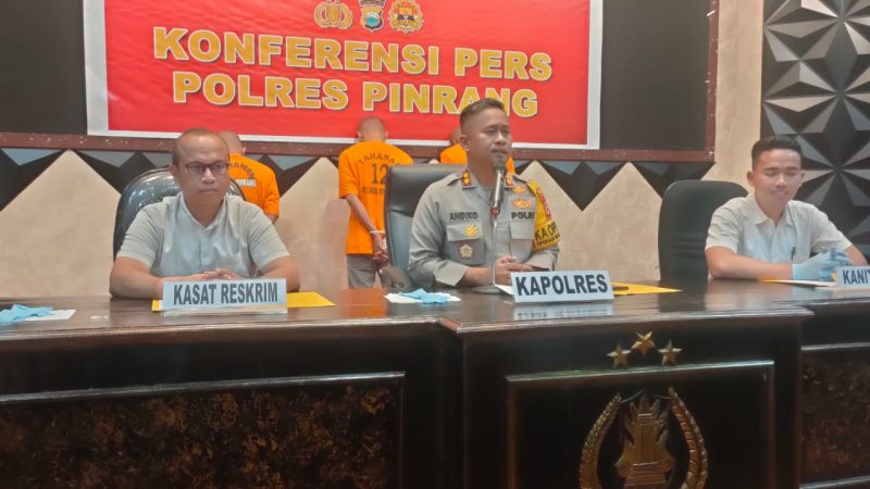 Polres Pinrang Bekuk Spesialis Pencuri Kabel Listrik PLN Lintas Kabupaten