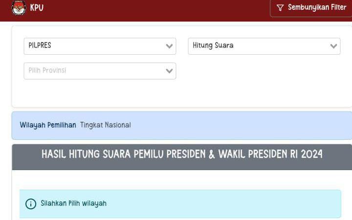 Tampilan Diagram di Sirekap Hilang, Ini Alasan KPU