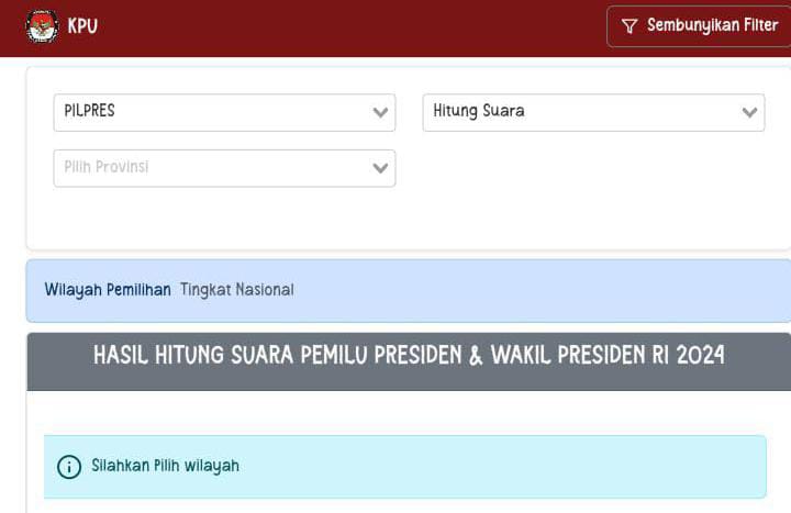 Tampilan Diagram di Sirekap Hilang, Ini Alasan KPU