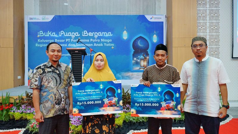 Pertamina Sulawesi Berikan Santunan Anak Yatim dan Gandeng Baznas untuk Pengumpulan Zakat Kolektif