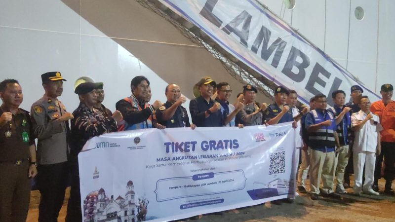 Pj Wali Kota Parepare Lepas Pemudik Gratis, Penumpang Lambelu Mengaku Terbantu