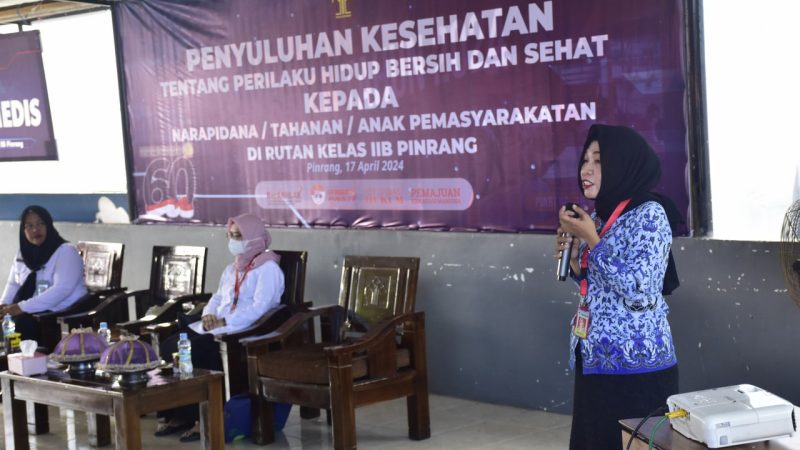 Ajak Warga Binaan Hidup Bersih dan Sehat, Rutan Pinrang Gelar Penyuluhan Kesehatan
