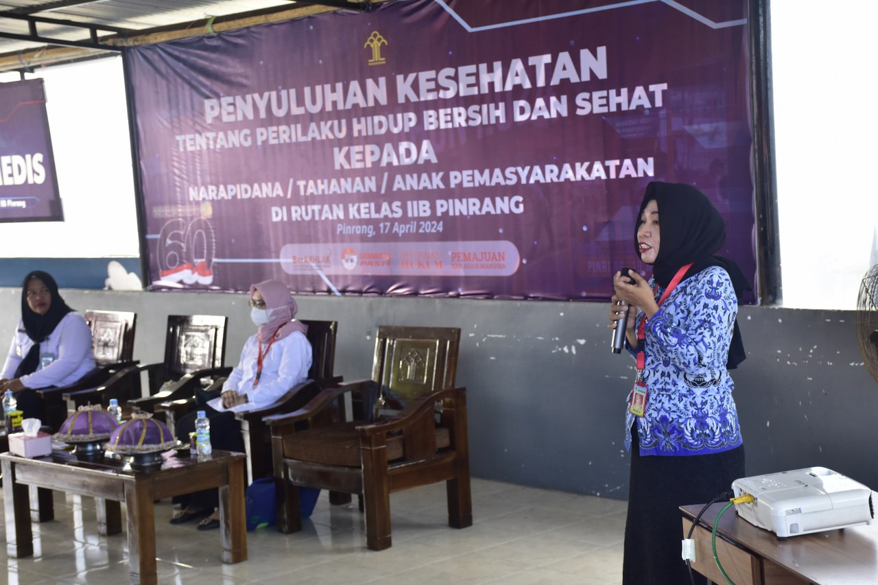 Ajak Warga Binaan Hidup Bersih dan Sehat, Rutan Pinrang Gelar Penyuluhan Kesehatan