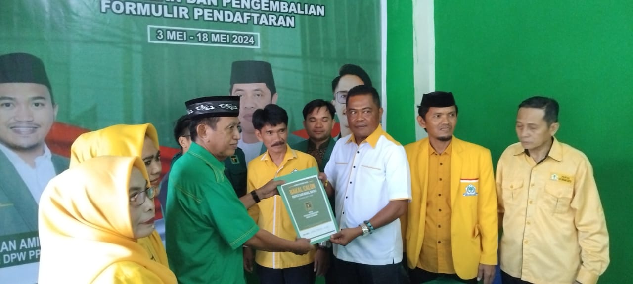 Maju Pilkada Pinrang, Usman Marham Kembalikan Formulir Pendaftaran Calon Bupati di PPP