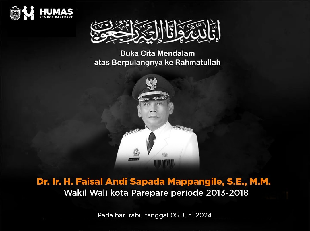 Pemkot Parepare Sampaikan Duka Atas Meninggalnya Mantan Wakil Wali Kota Faisal Andi Sapada