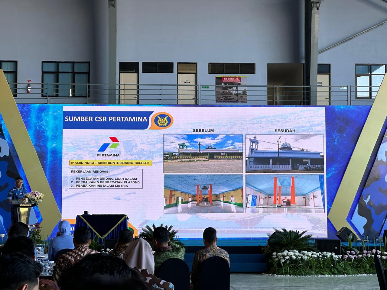 Kolaborasi Pertamina dengan TNI AU Beri Bantuan Sembako dan Renovasi Fasilitas Umum