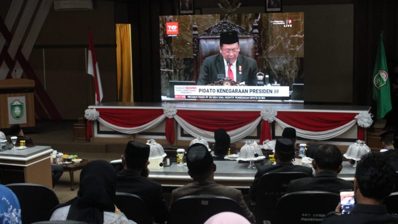 DPRD bersama Pemkot Parepare Dengarkan Pidato Kenegaraan Presiden Jokowi