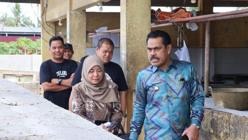 Pastikan Komoditas Daging Layak Konsumsi, Pj Bupati Pinrang Kunjungi RPH