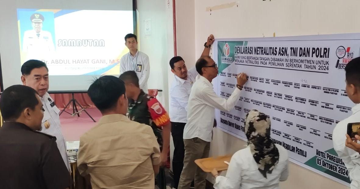 Bawaslu Parepare Gelar Sosialisasi Netralitas ASN, TNI, dan Polri di Pilkada Serentak 2024