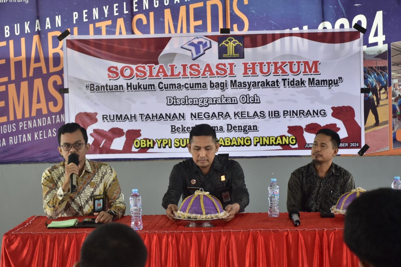 Diikuti 30 Warga Binaan, Rutan Pinrang Libatkan LBH Patriot Indonesia Berikan Penyuluhan Hukum