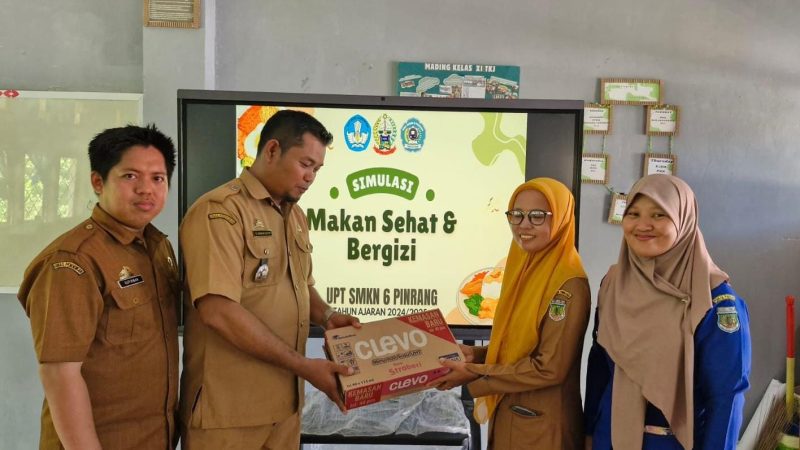 SMKN 6 Pinrang Lakukan Uji Coba Makan Siang Bergizi
