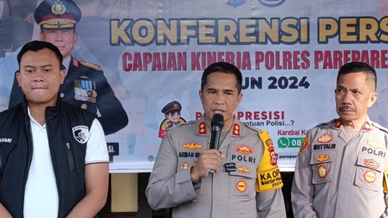 Polres Parepare Ungkap Jumlah Penanganan Kasus Sepanjang Tahun 2024