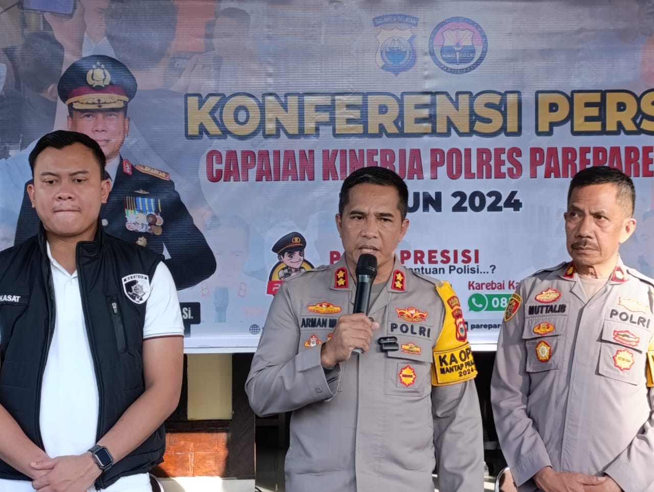 Polres Parepare Ungkap Jumlah Penanganan Kasus Sepanjang Tahun 2024