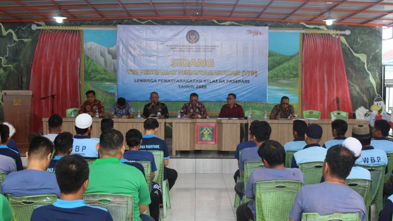 Lapas IIA Parepare Gelar Sidang TPP Awal Tahun 2025, Penuhi Hak dan Pembinaan Lanjutan WBP