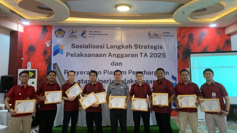 Nilai Tertinggi, Rutan Pinrang Raih Dua Penghargaan IKPA dari KPPN Parepare