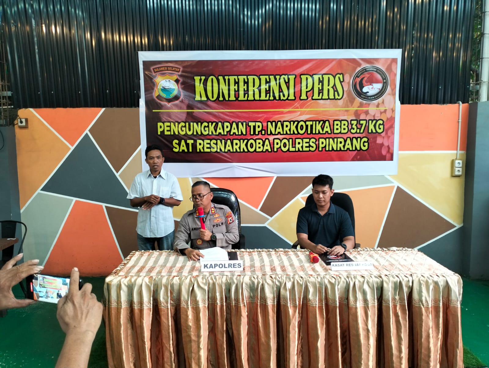 Polres Pinrang Berhasil Gagalkan Penyelundupan 3,7 Kg Narkoba