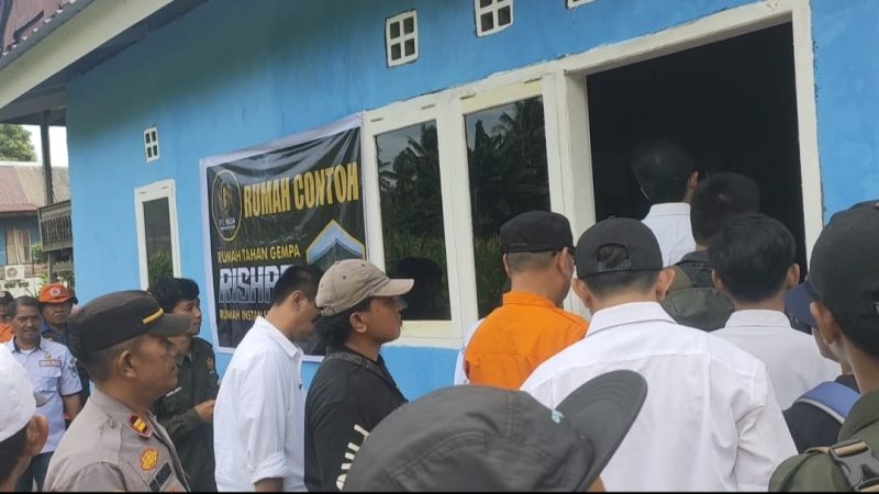 BNPB Bangun 9 Unit Rumah Tahan Gempa Berteknologi Risham di Pinrang