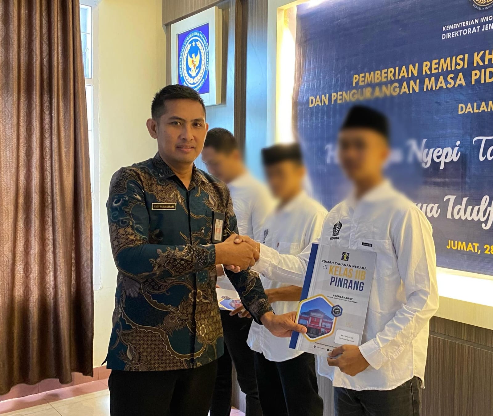 Satu Langsung Bebas, Warga Binaan Rutan Pinrang Dapat Remisi Nyepi dan Idulfitri 2025