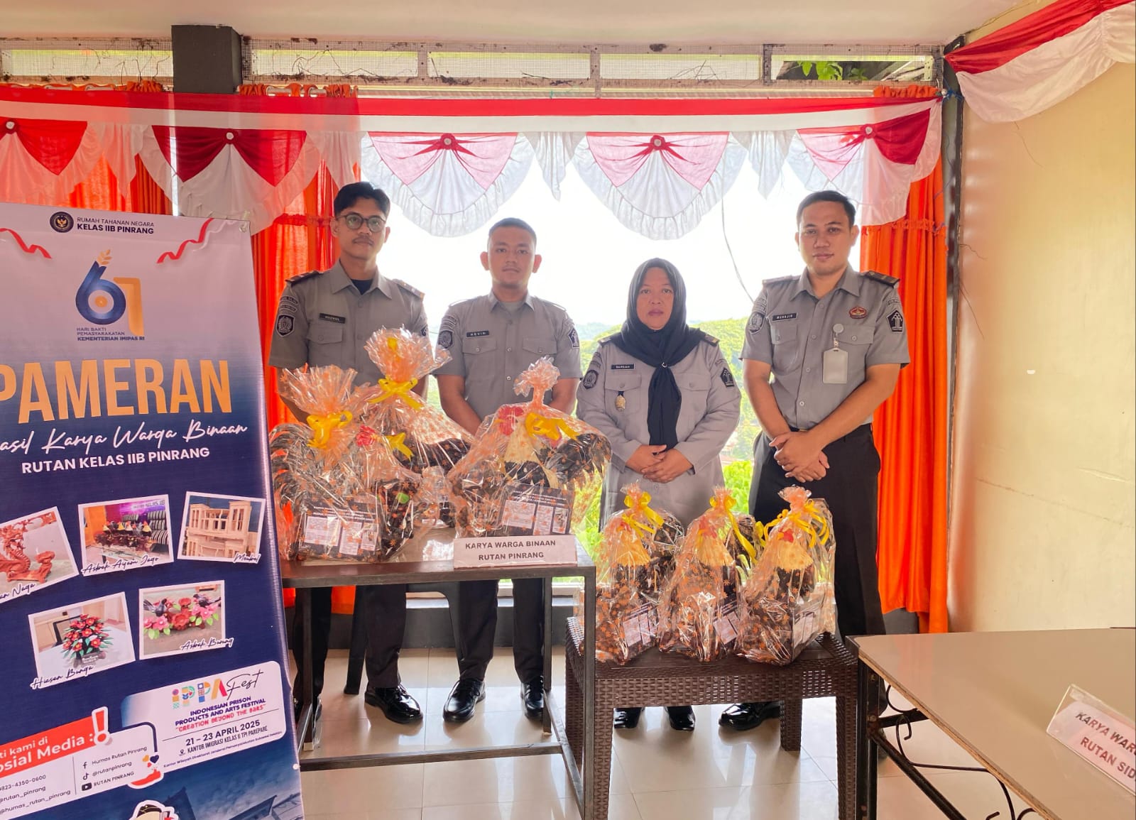 Warga Binaan Rutan Pinrang Tampilkan Karya Unggulan di Indonesian Prison Product and Arts Festival 2025