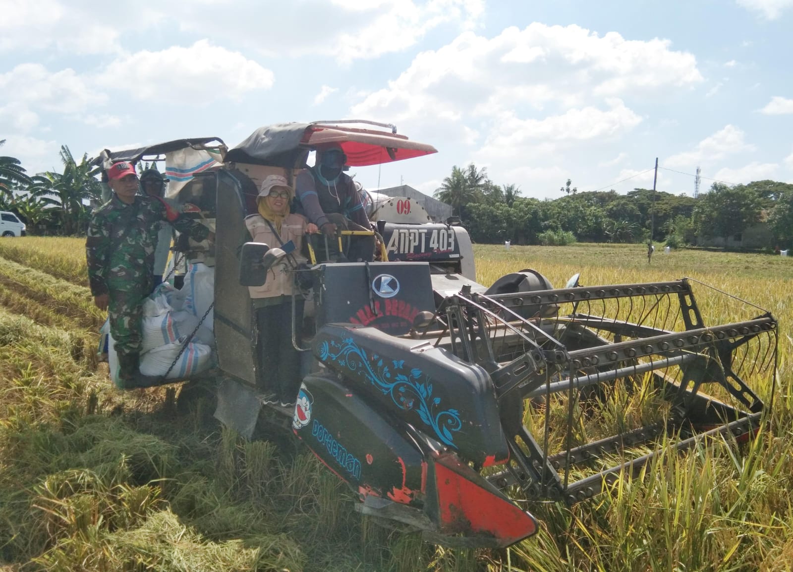 Babinsa Terus Dampingi Petani Jual Gabah di Pinrang
