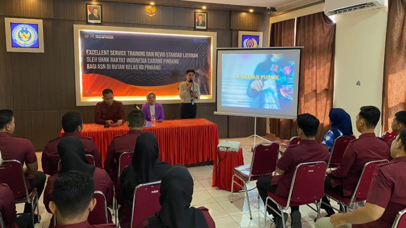 Rutan Pinrang Gelar Excellent Service Training dan Reviu Standar Layanan