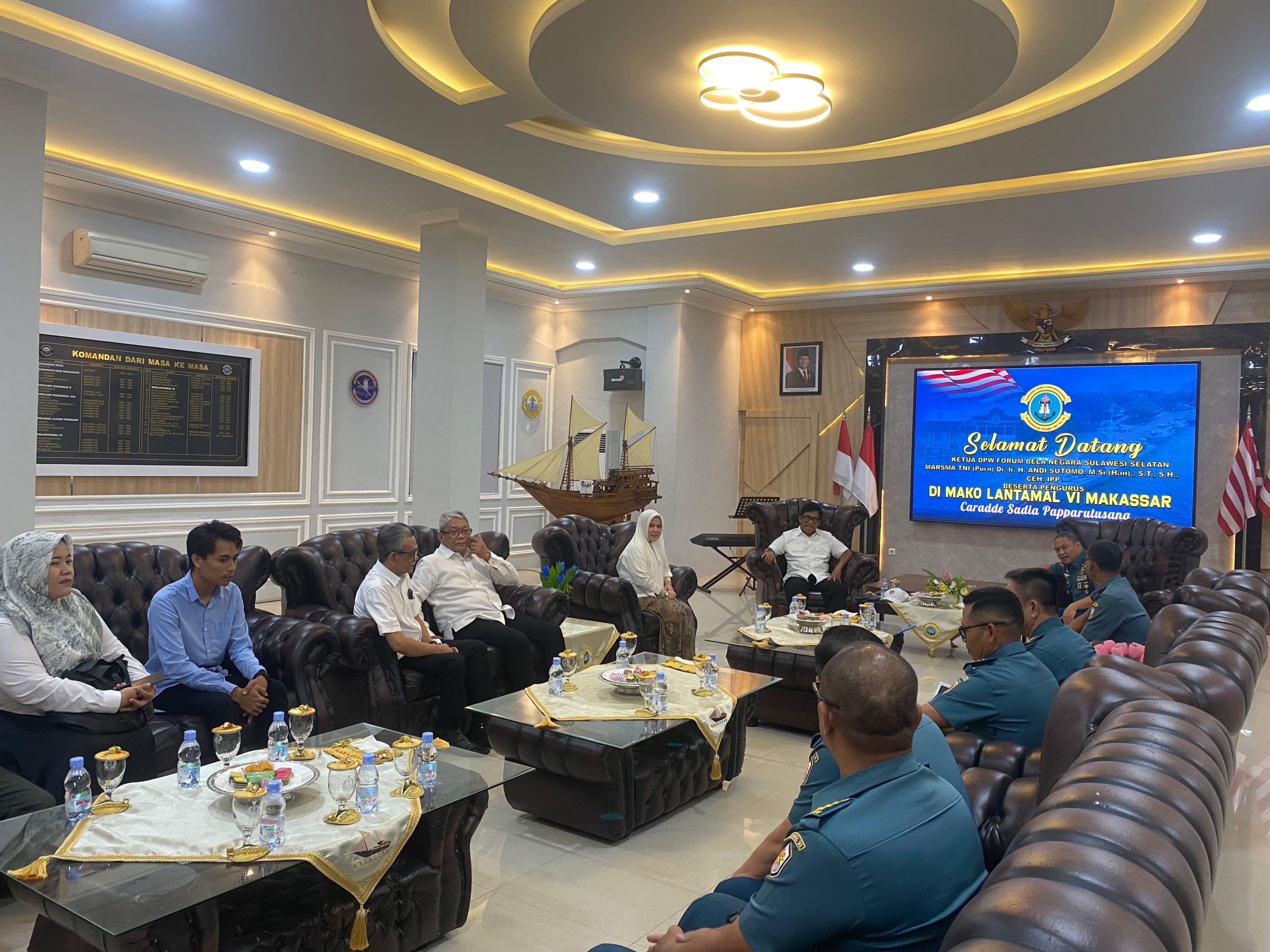 Kunjungan FBN Sulsel ke Lantamal VI Makassar, Komandan Siap Jadi Dewan Penasehat