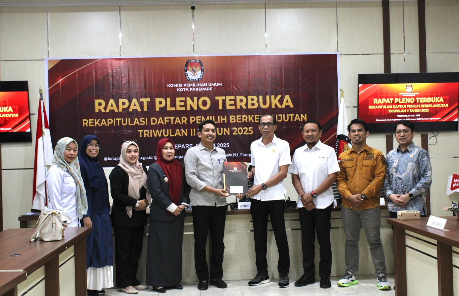 KPU Parepare Gelar Rapat Pleno Terbuka Rekapitulasi PDPB Triwulan II Tahun 2025