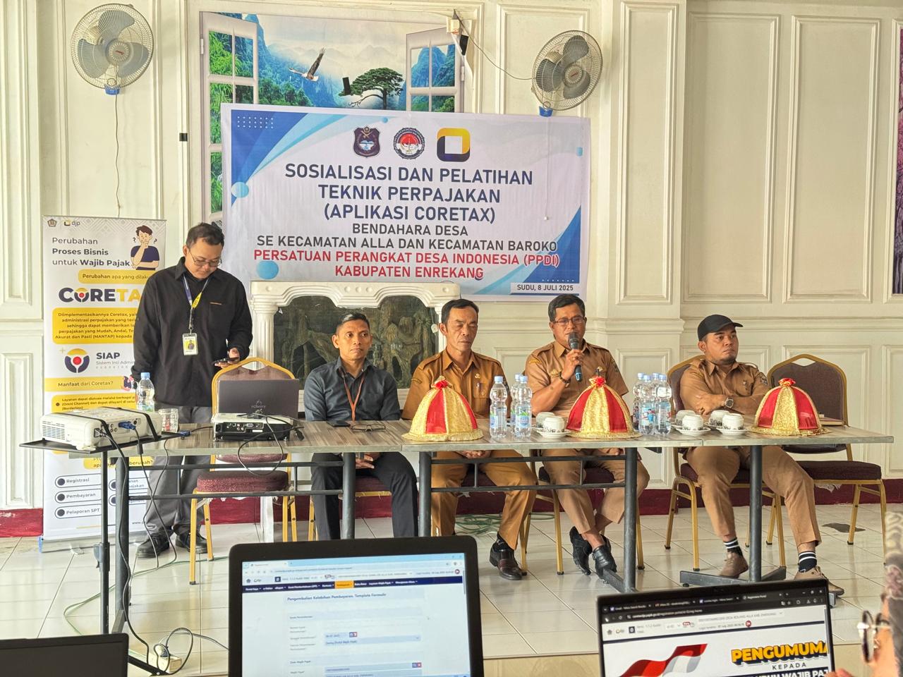 Sinergi bersama Desa, Kantor Pajak Enrekang Tingkatkan Kepatuhan Melalui Edukasi Coretax