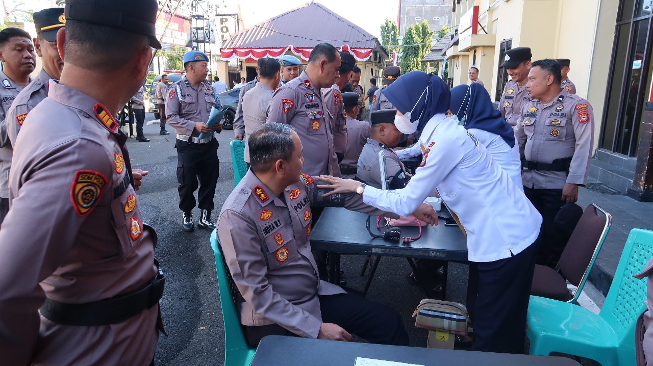 Polres Parepare Periksa Kesehatan Personil, Pastikan Sehat saat Bertugas