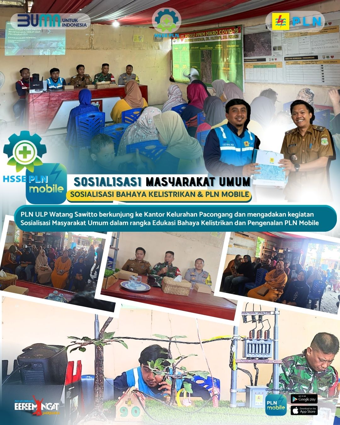 PT PLN ULP Watang Sawitto Sosialisasi di Pacongang