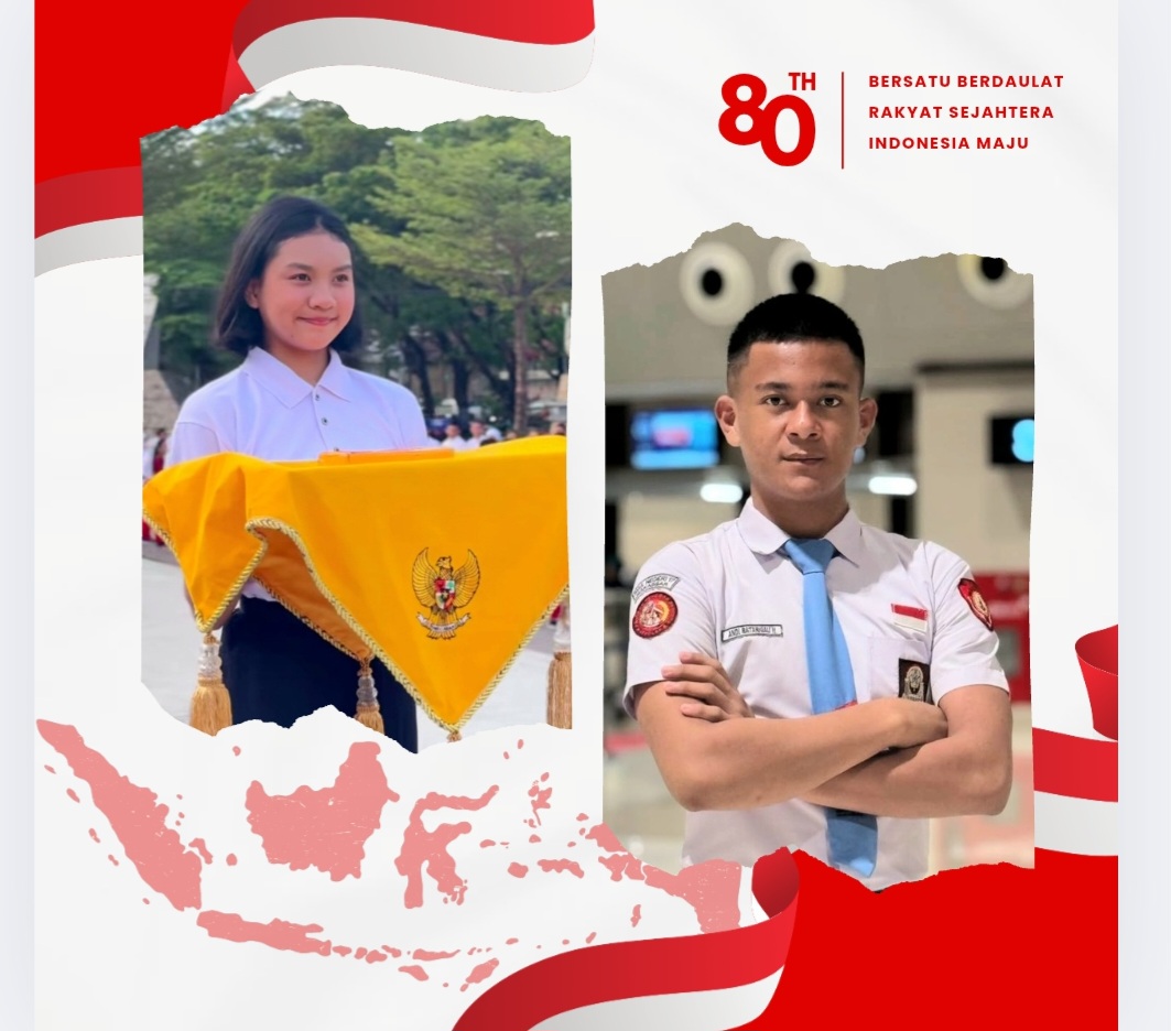 Bangga, Dua Pelajar ini Jadi Sosok Penting Dalam Upacara HUT RI di Sulsel