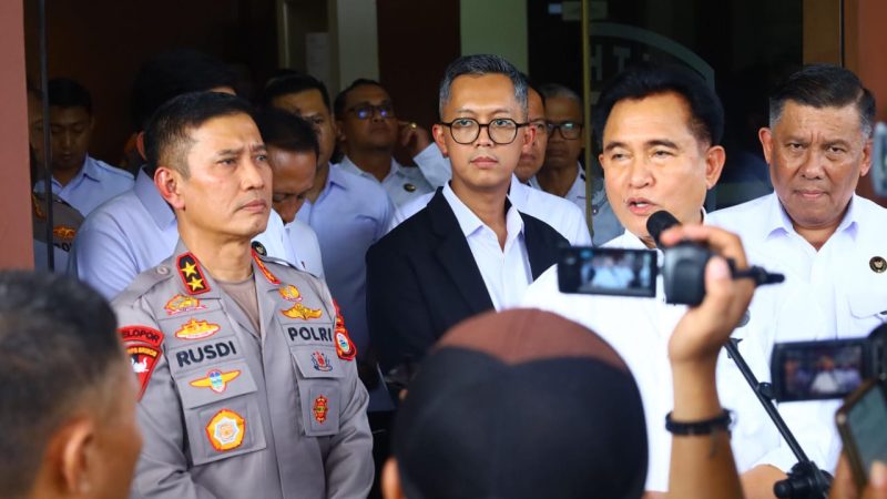 Polda Sulsel Terima Kunjungan Menko Kumham Imipas, Pastikan Penanganan Tahanan Kasus Demo Sesuai HAM