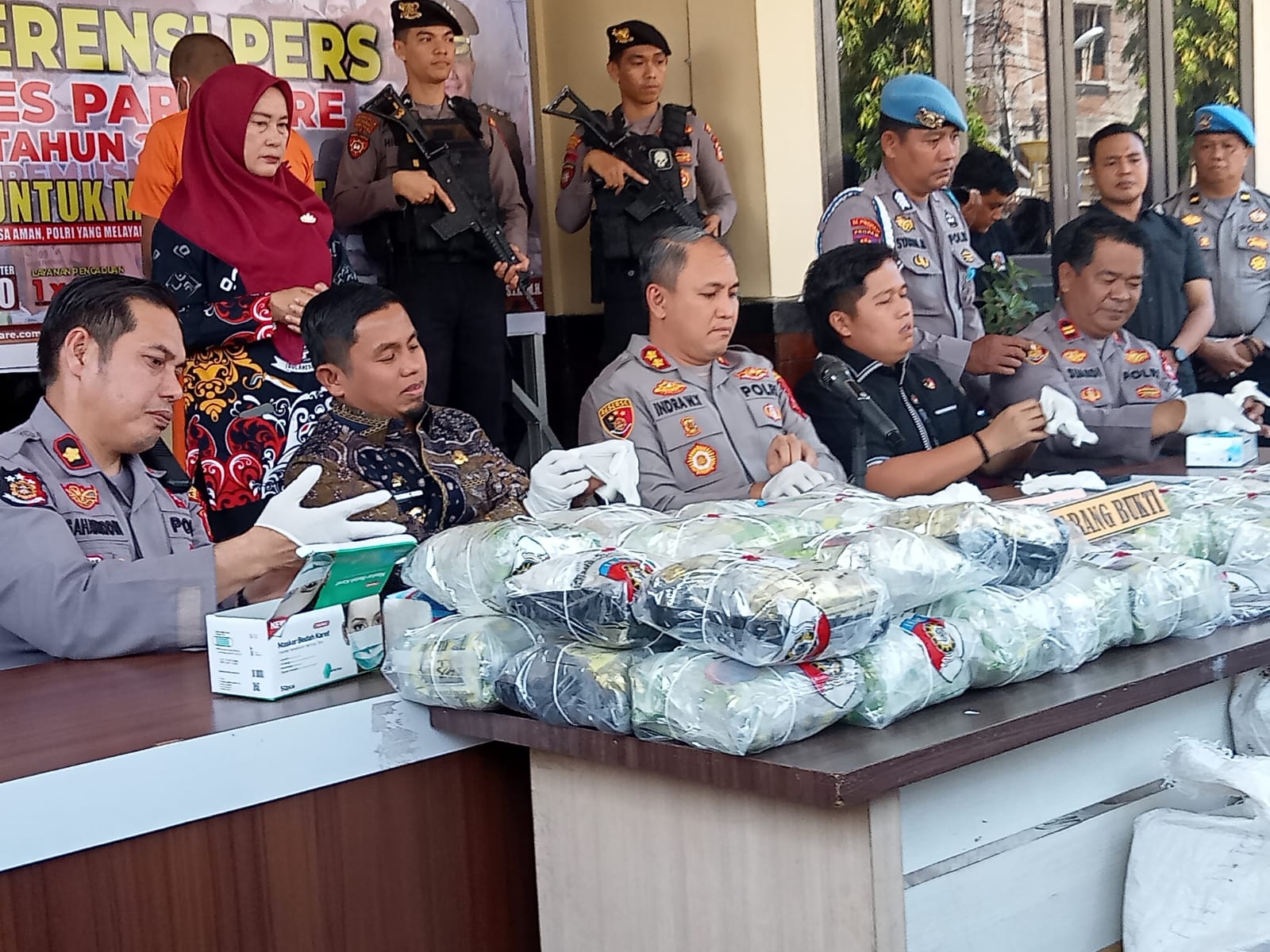 Polres Parepare Gagalkan Penyelundupan 44 Kilogram Sabu