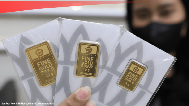 Harga Emas Antam Hari Ini Pecah Rekor, Tembus Rp 2.250.000 Per Gram
