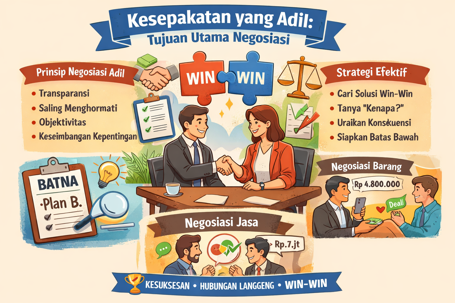 7 Mindset Negosiasi Orang Sukses, Kesepakatan yang Adil Jadi Kunci