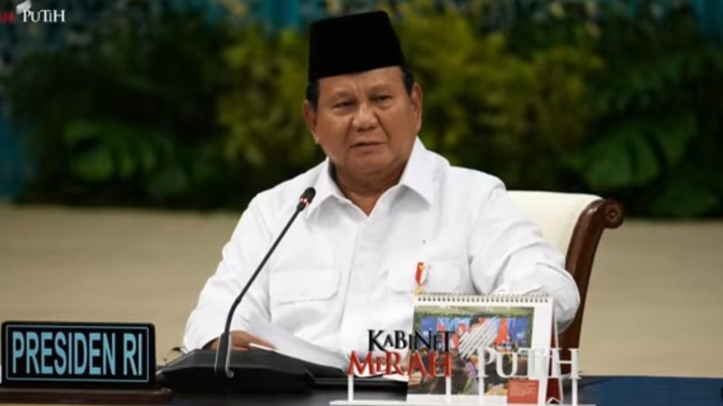 Sidang Kabinet, Presiden Prabowo Sebut Ada Kelompok Anti Indonesia Kuat