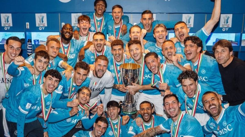 Napoli Angkat Piala Super Coppa 2025, David Neres Taklukkan Bologna