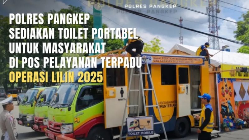 Polres Pangkep Sediakan Toliet Portable Bagi Pemudik Nataru