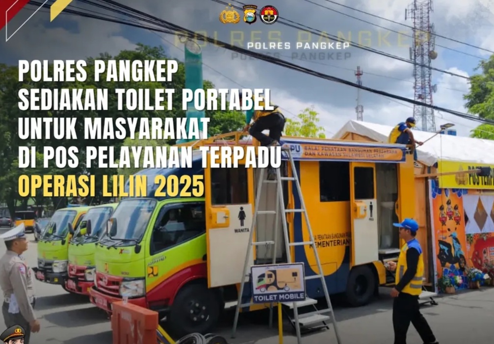Polres Pangkep Sediakan Toliet Portable Bagi Pemudik Nataru