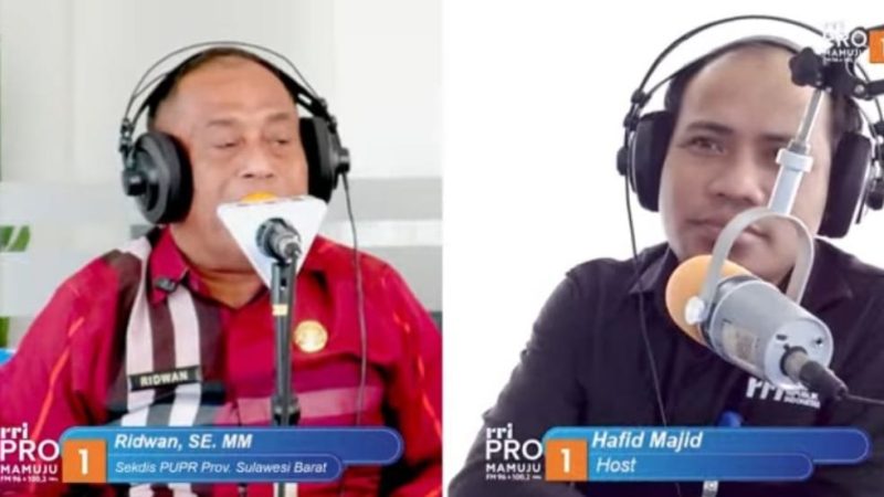 Sekdis PUPR Sulbar Paparkan Arah Pembangunan Konstruksi 2026 dalam Wawancara Live RRI