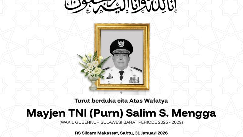 Sosok Teladan Itu Telah Pergi: Wakil Gubernur Sulbar, Salim S. Mengga, Meninggal Dunia