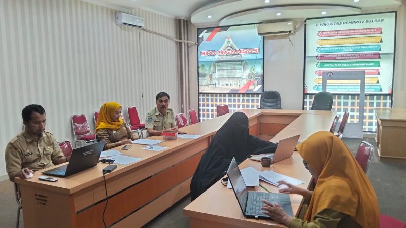 Akselerasi Implementasi RB dan Budaya Kerja, Biro Organisasi  Setda Sulbar Gelar Rakor Tim Kerja