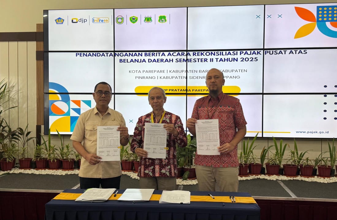 KPP Pratama Parepare dan KPPN Laksanakan Rekonsiliasi Penyetoran Pajak Pusat atas Belanja Daerah Semester II 2025