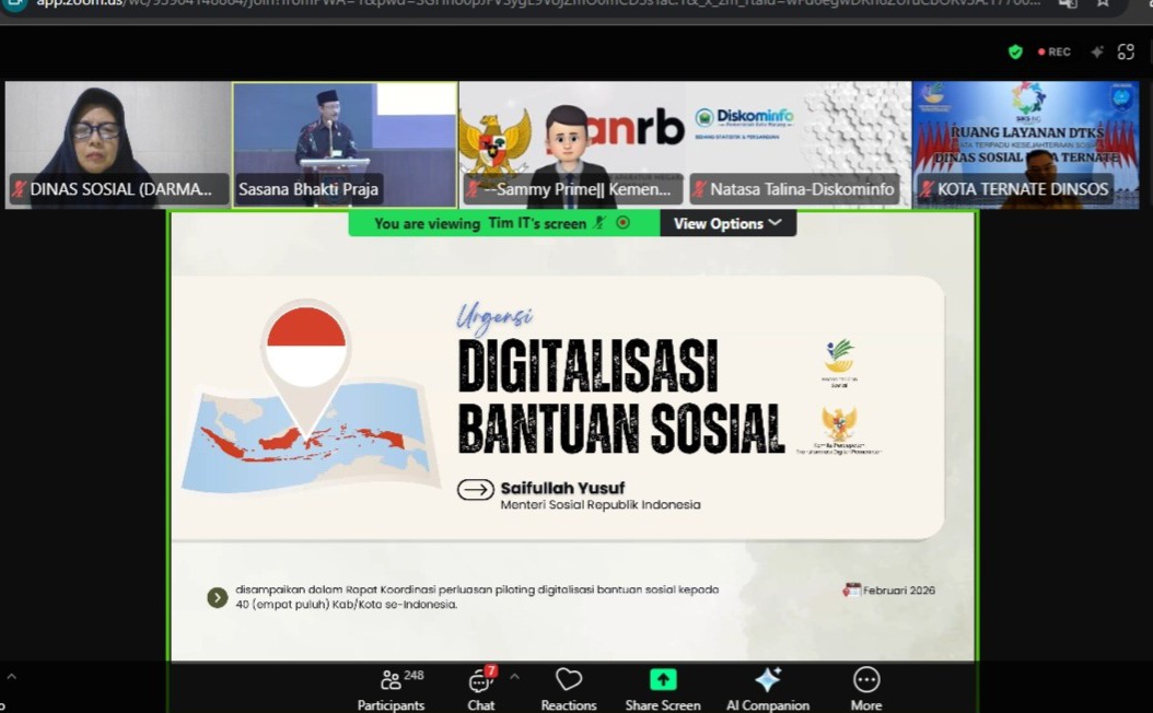 Perkuat Penyaluran Bansos Digital, Kadinsos P3A dan PMD Sulbar Ikut Rakor Nasional