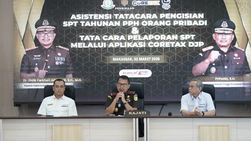Tingkatkan Kepatuhan Pajak Kejati Sulsel Sosialisasi Pelaporan SPT Tahunan melalui Sistem Coretax