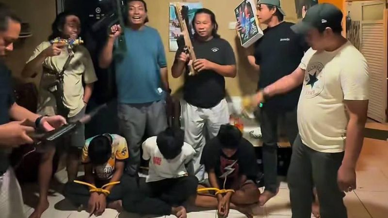Resmob Polres Parepare Bekuk Tiga Pemuda Terduga Pelaku Pencurian Puluhan Senjata Mainan