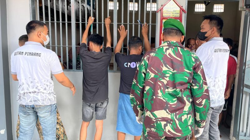 Razia Gabungan di Rutan Pinrang, Hasil Nihil Barang Terlarang