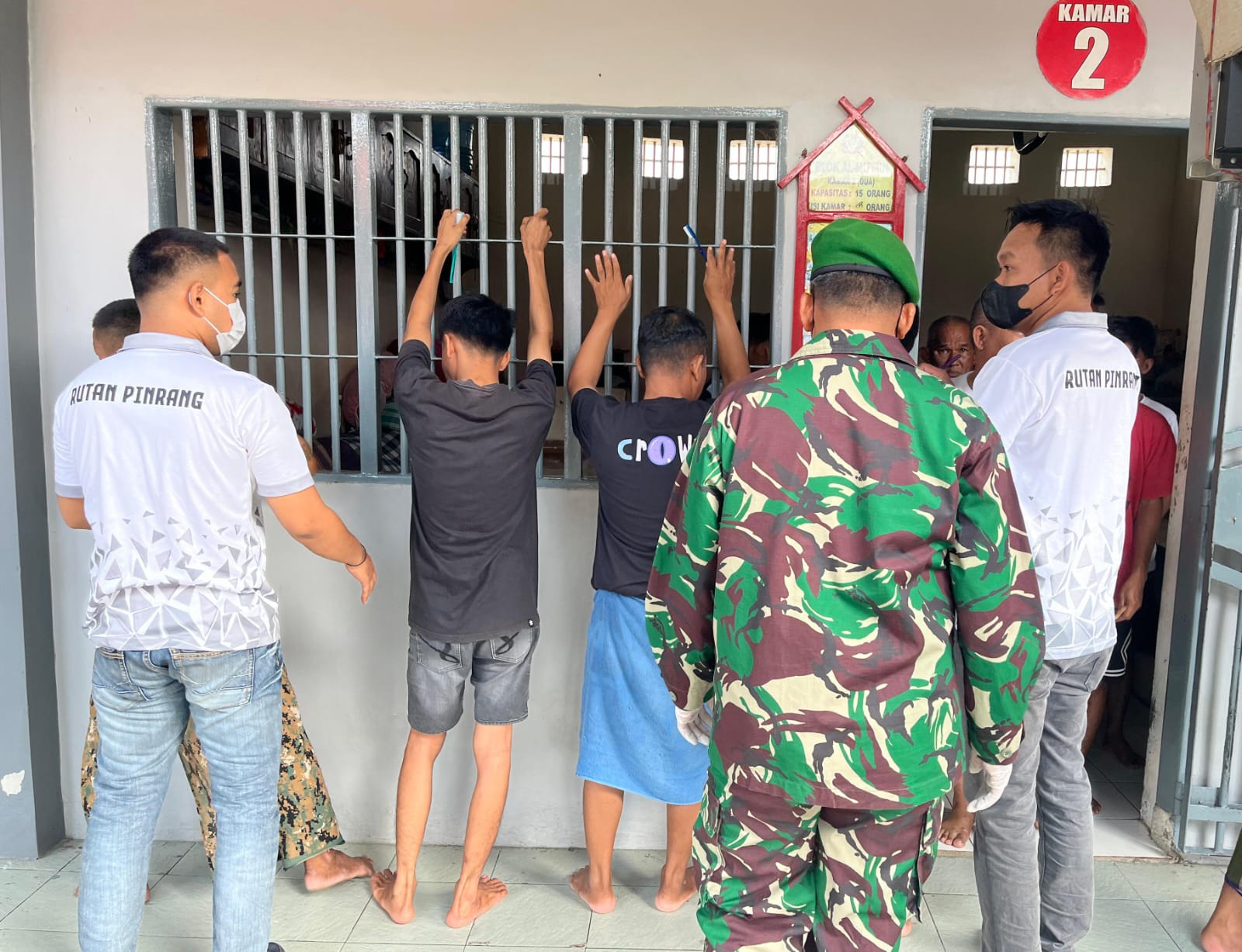 Razia Gabungan di Rutan Pinrang, Hasil Nihil Barang Terlarang