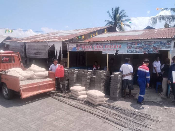 Pertamina Sulawesi Salurkan Bantuan Pemulihan Infrastruktur Pasca Gempa di Bitung