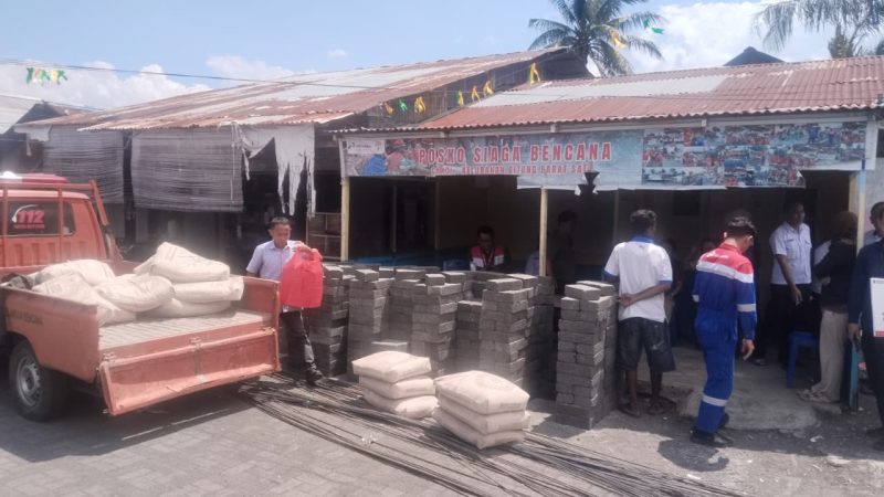 Pertamina Sulawesi Salurkan Bantuan Pemulihan Infrastruktur Pasca Gempa di Bitung